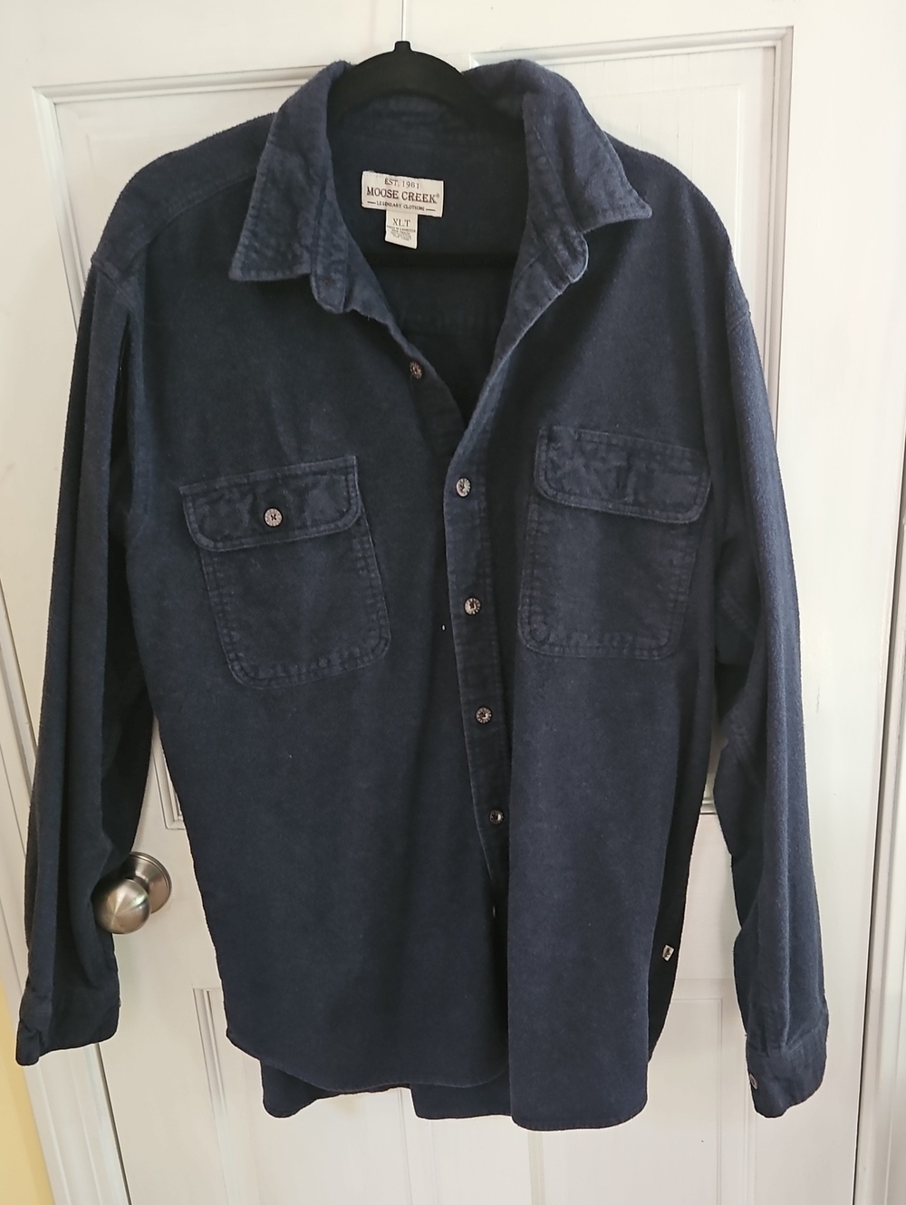 Moose Creek Men's Navy Chamois Shirt  XLT